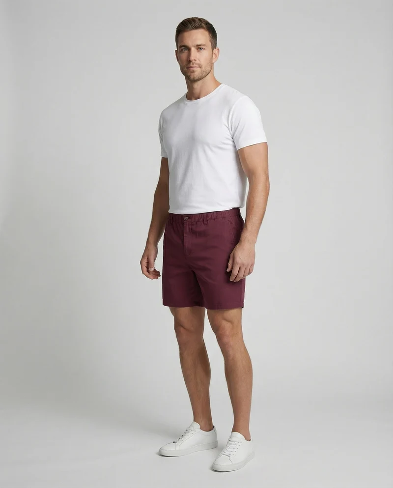 Herren Chino-Shorts Elastisch Komfortbund