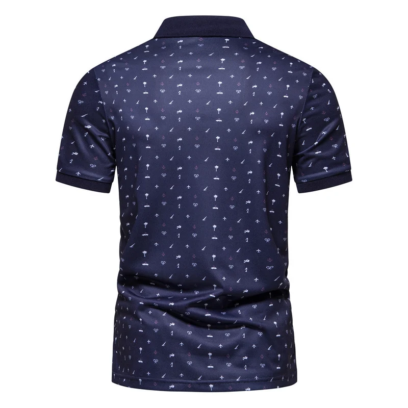 Herren Polohemd mit stilvollem Allover-Muster