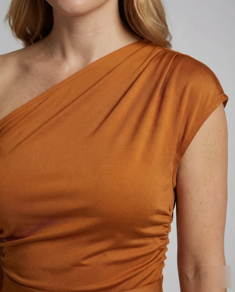 Damen Abendkleid Schulterfrei Korseletteinsatz