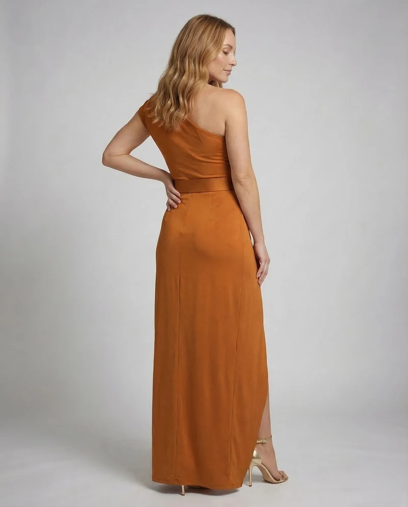 Damen Abendkleid Schulterfrei Korseletteinsatz