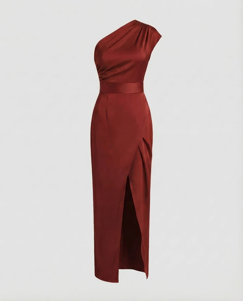 Damen Abendkleid Schulterfrei Korseletteinsatz