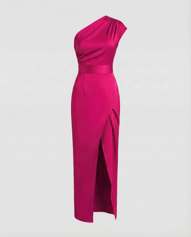 Damen Abendkleid Schulterfrei Korseletteinsatz