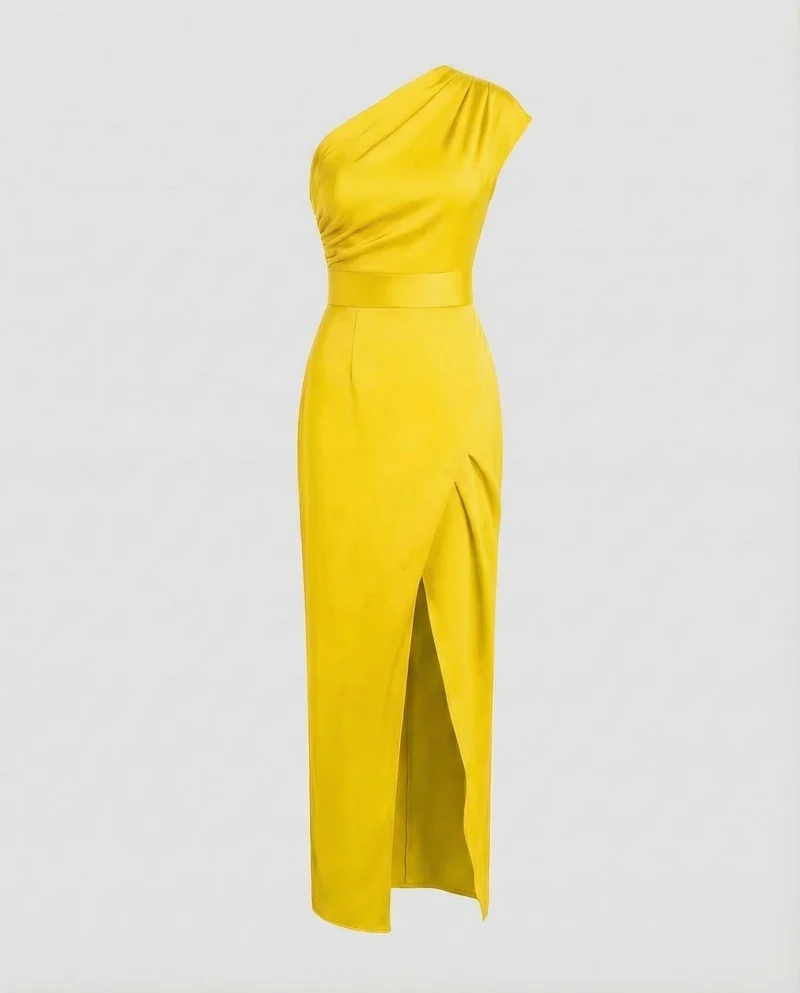 Damen Abendkleid Schulterfrei Korseletteinsatz