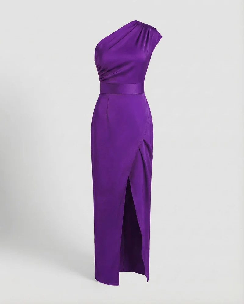 Damen Abendkleid Schulterfrei Korseletteinsatz