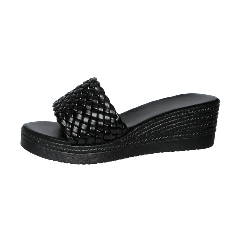 Damen Wedge-Sandalen mit geflochtenem Riemen und ergonomischer Sohle