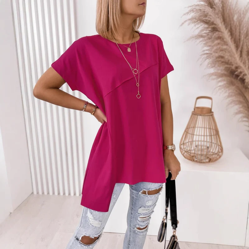 Damen asymmetrisches Oberteil mit eleganter Drapierung Nord Taschen