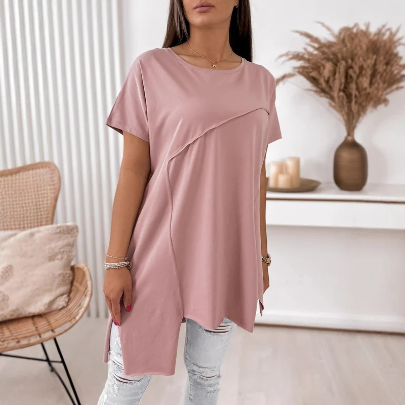 Damen asymmetrisches Oberteil mit eleganter Drapierung Nord Taschen