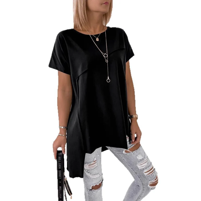 Damen asymmetrisches Oberteil mit eleganter Drapierung Nord Taschen