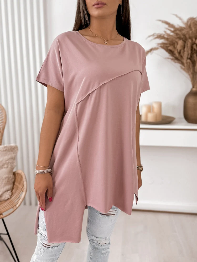 Damen asymmetrisches Oberteil mit eleganter Drapierung Nord Taschen