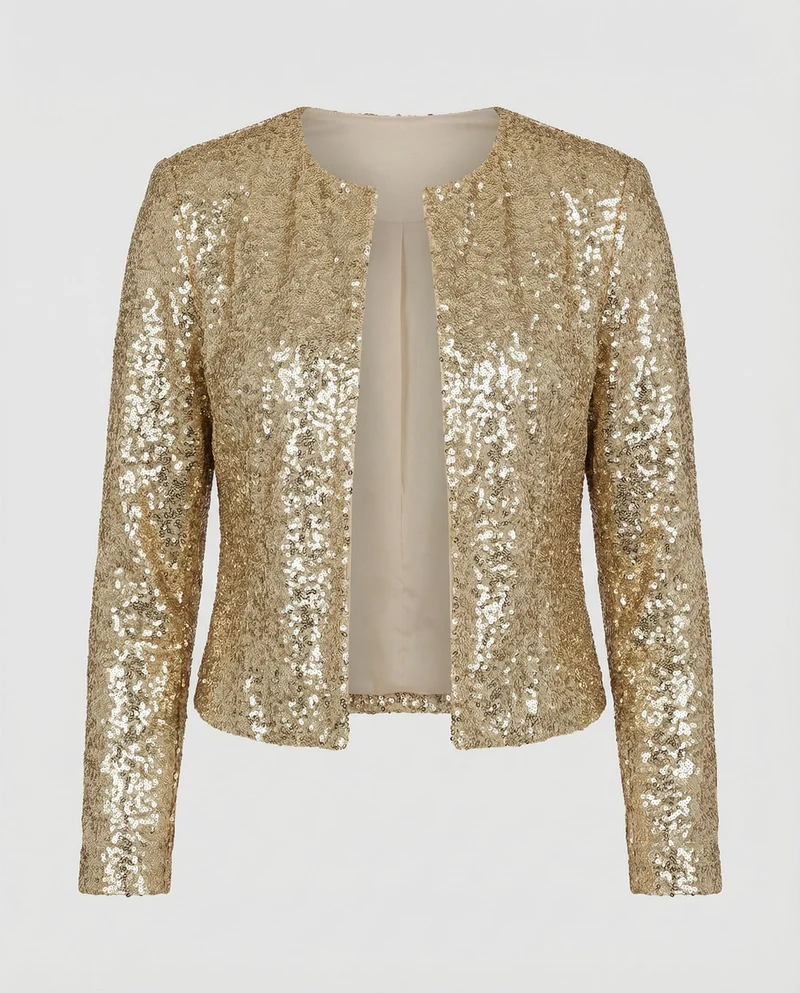 Elegante Glitzerjacke Damen Abend