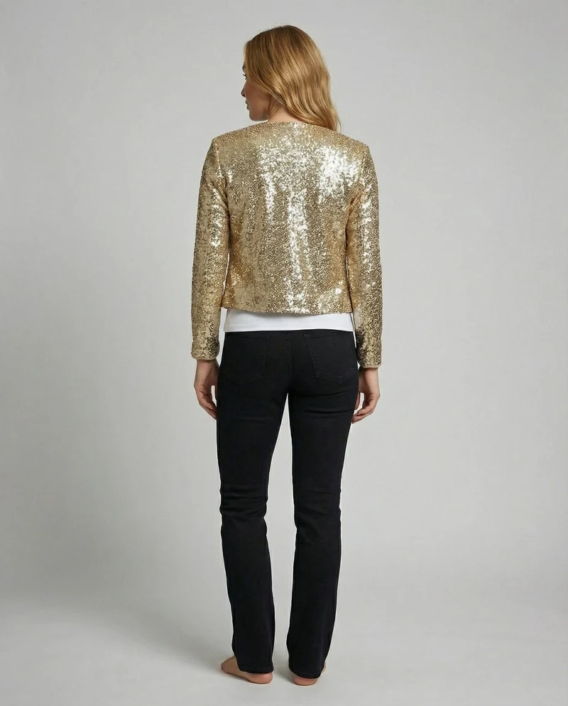 Elegante Glitzerjacke Damen Abend