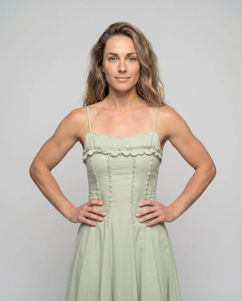 Damen Ballkleid Geformte Korsage Rüschenkante Tellerrock