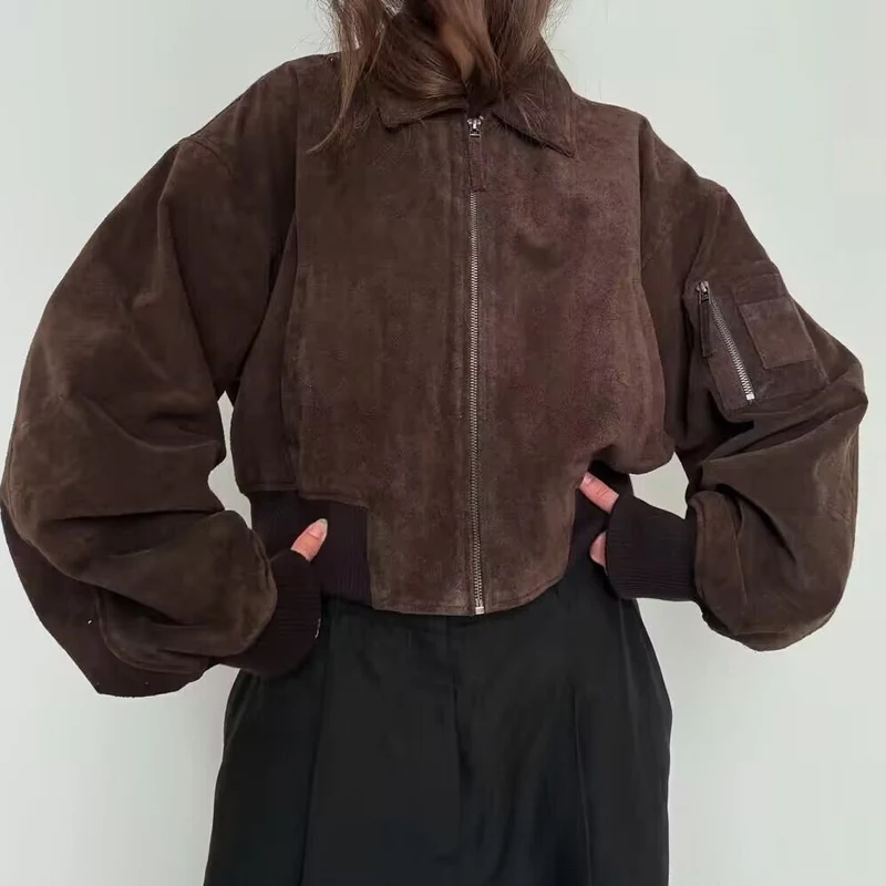 Damen cropped Bomberjacke