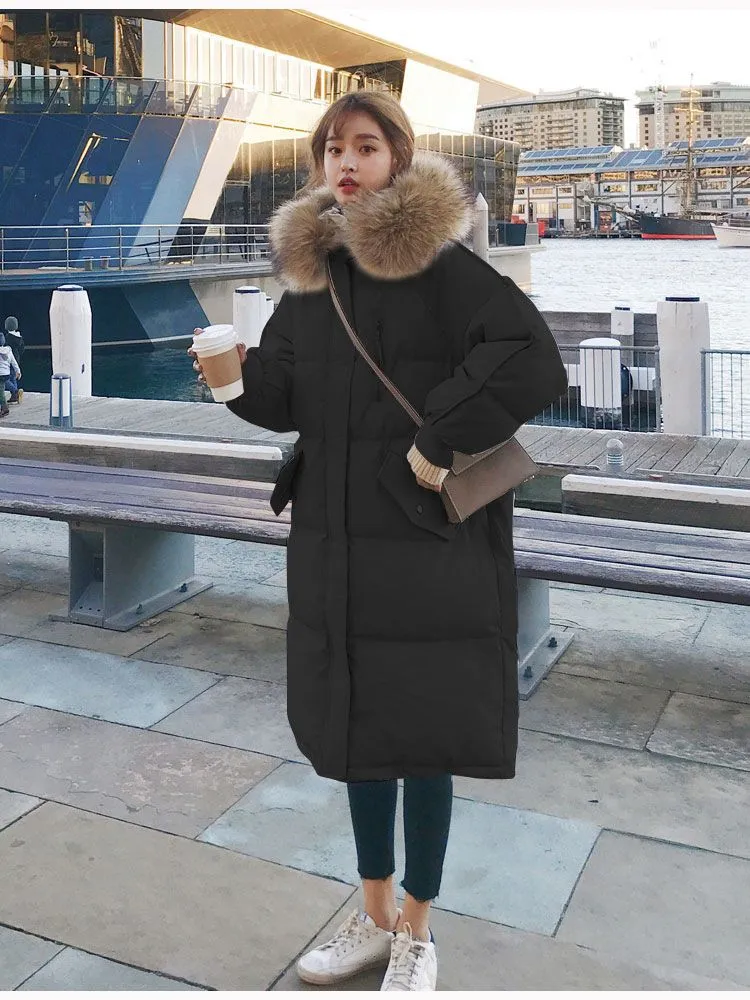 Nord Taschen | Gepolstertes Jacket mit Pelzkragen für Damen