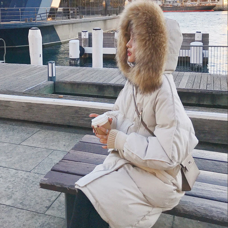 Nord Taschen | Gepolstertes Jacket mit Pelzkragen für Damen
