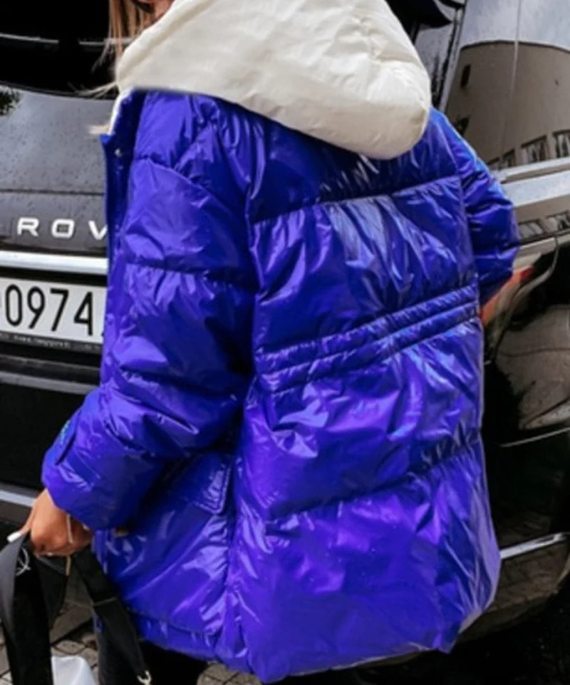 Steppjacke - Wasserdicht und Winddicht - Gepolstert mit Kapuze - Reißverschluss und Knöpfe