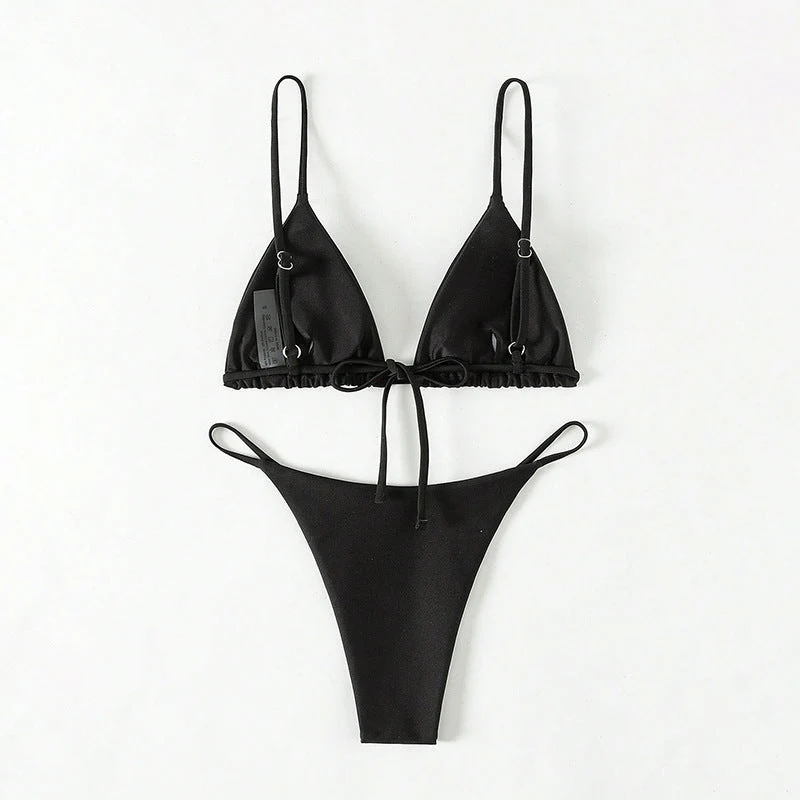 Damen trendiger Bikini mit Triangle-Oberteil und minimalistischem Unterteil Nord Taschen