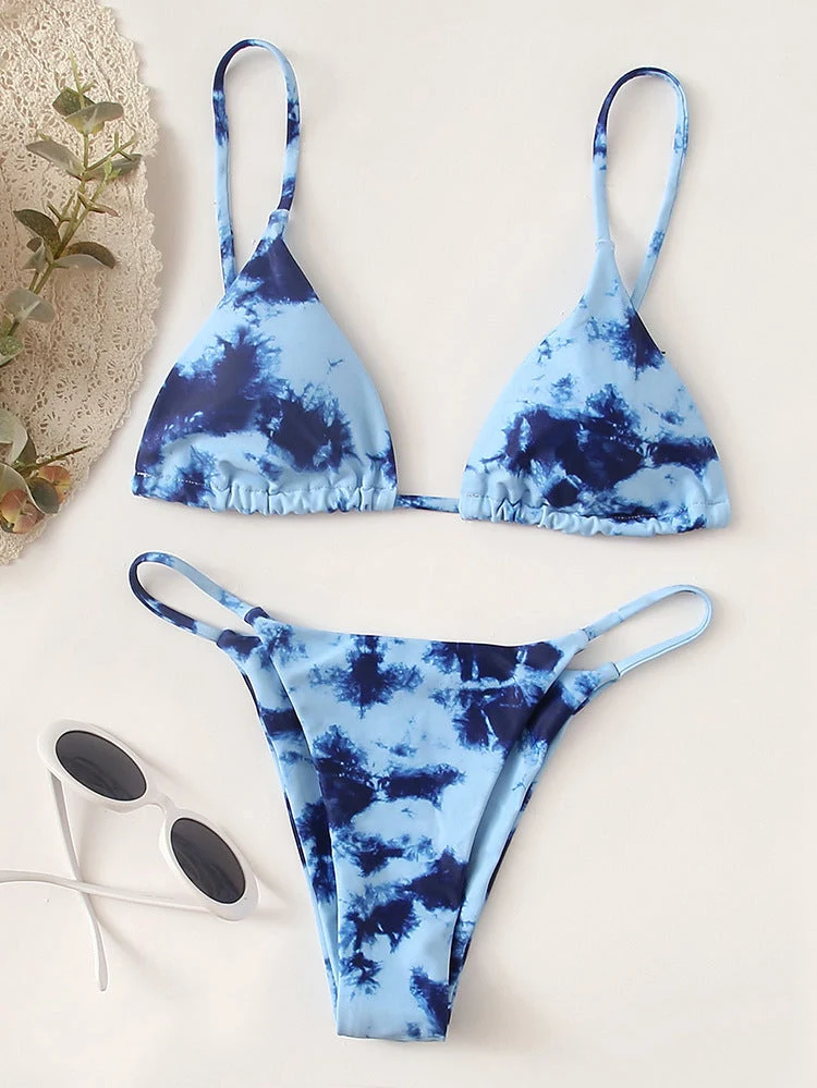 Damen trendiger Bikini mit Triangle-Oberteil und minimalistischem Unterteil Nord Taschen