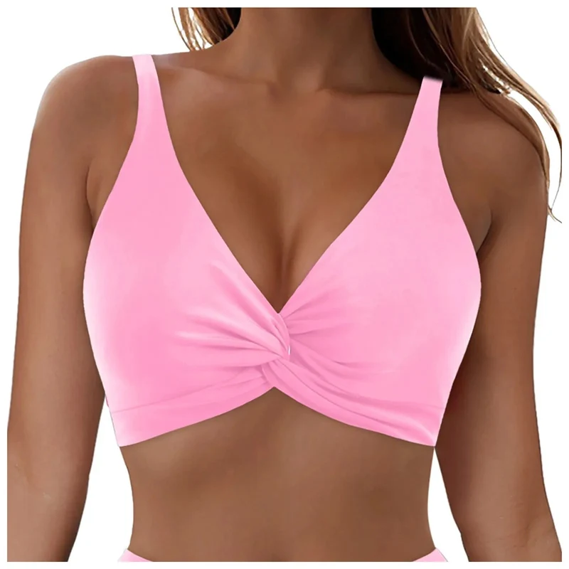 Damen Sportliches Bikinioberteil mit Twist-Design