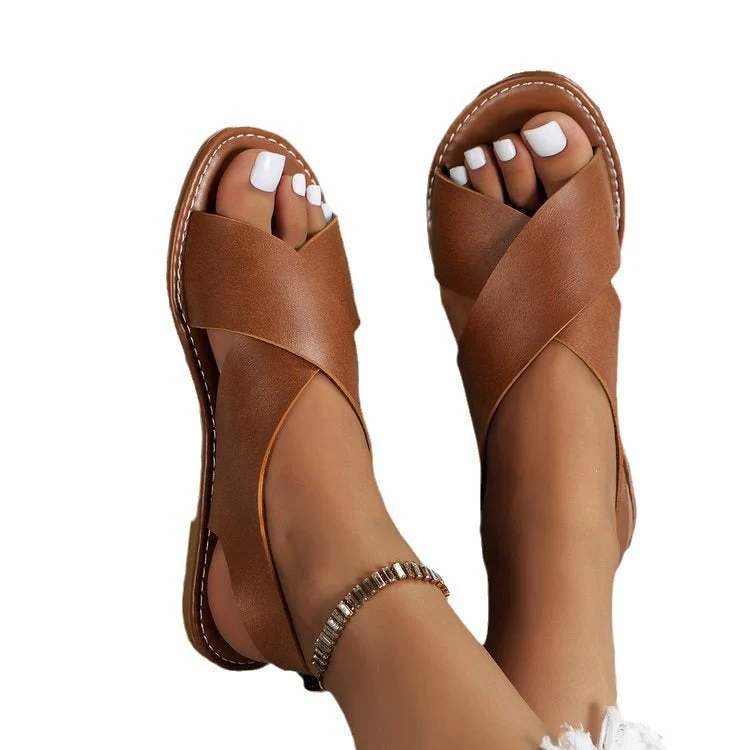 Damen Komfortsandalen mit elegantem Riemen und Dekoration