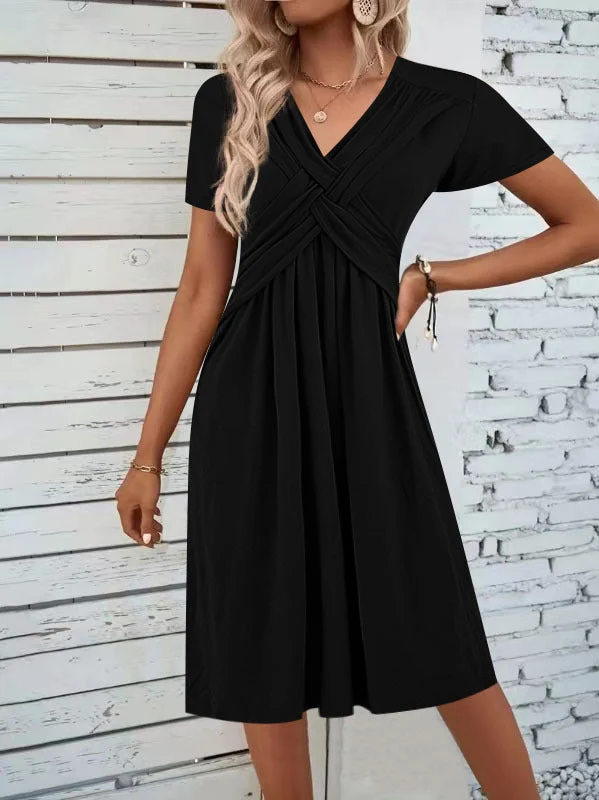 Damen Jumpsuit mit figurbetontem Wickeldesign und elegantem V-Ausschnitt