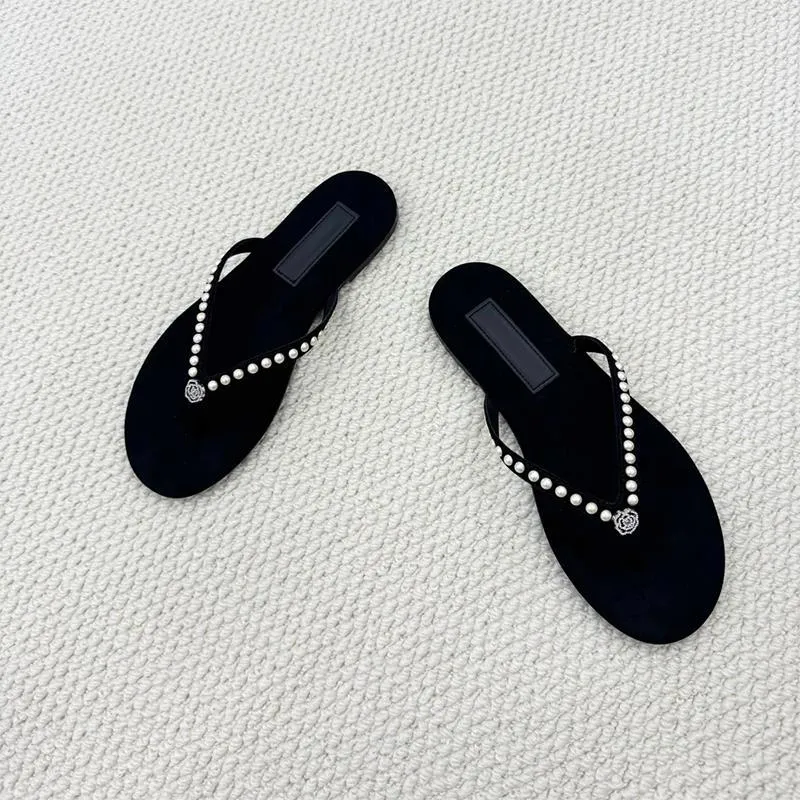 Damen Zehentrenner-Sandalen mit dekorativem Perlenschmuck und komfortablem Fußbett Nord Taschen
