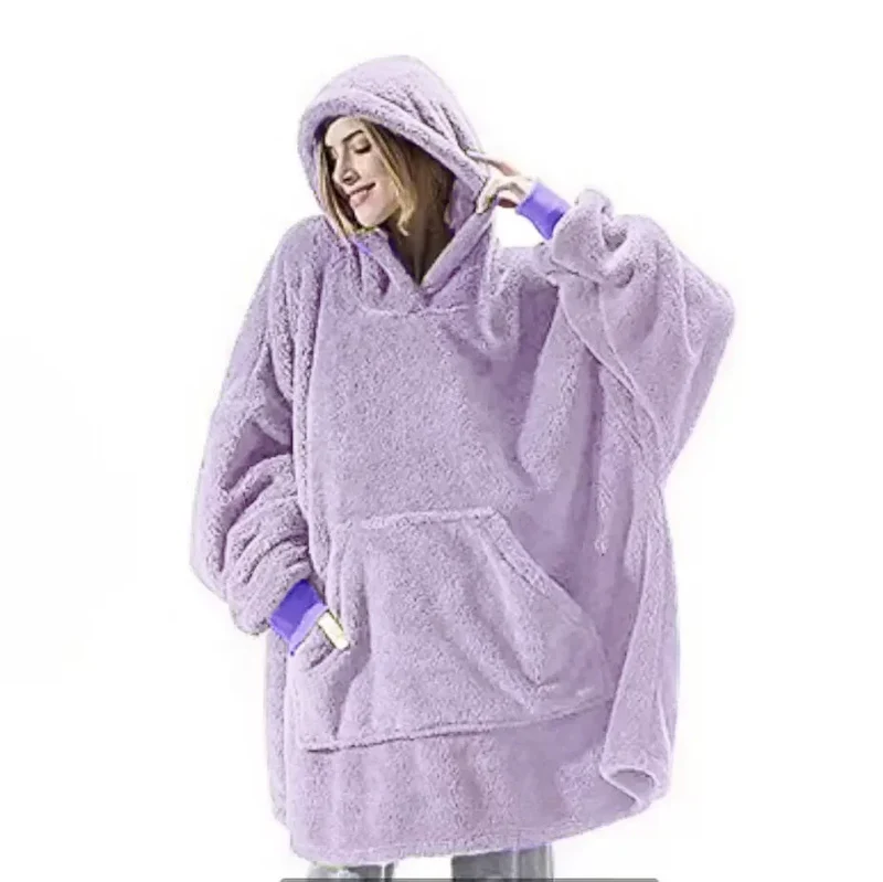 Übergroßer Flanell-Decken-Hoodie für Männer & Frauen
