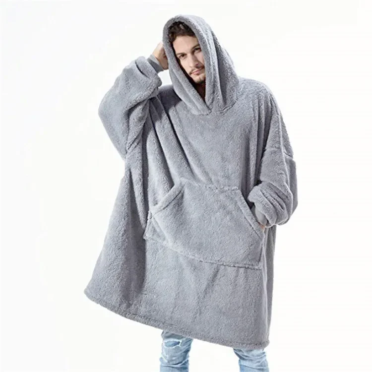 Übergroßer Flanell-Decken-Hoodie für Männer & Frauen