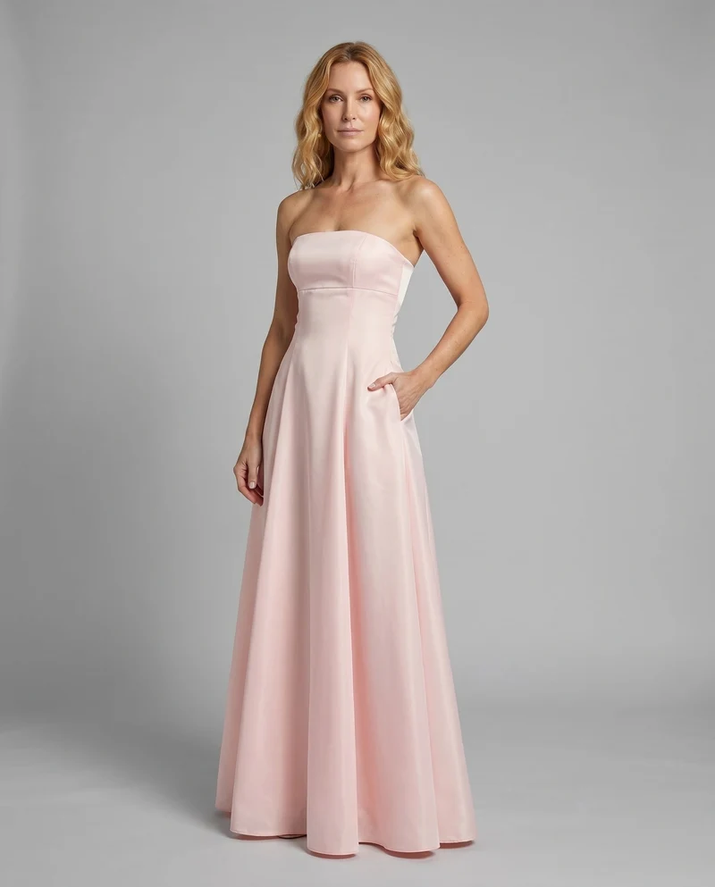 Damen Elegant drapiertes Abendkleid Nord Taschen