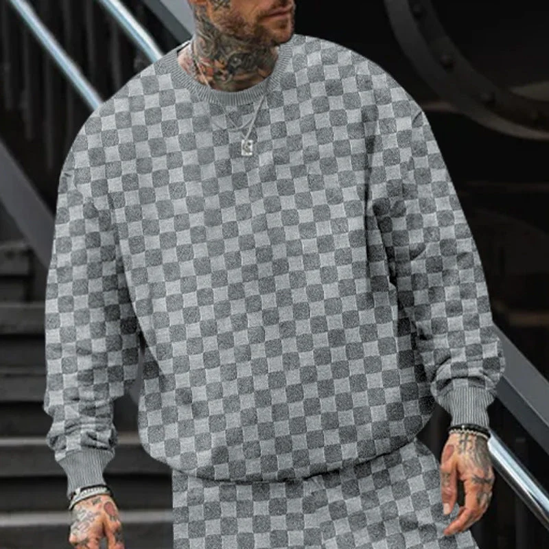 Herren lässiger oversized Sweatshirt mit strukturiertem Design