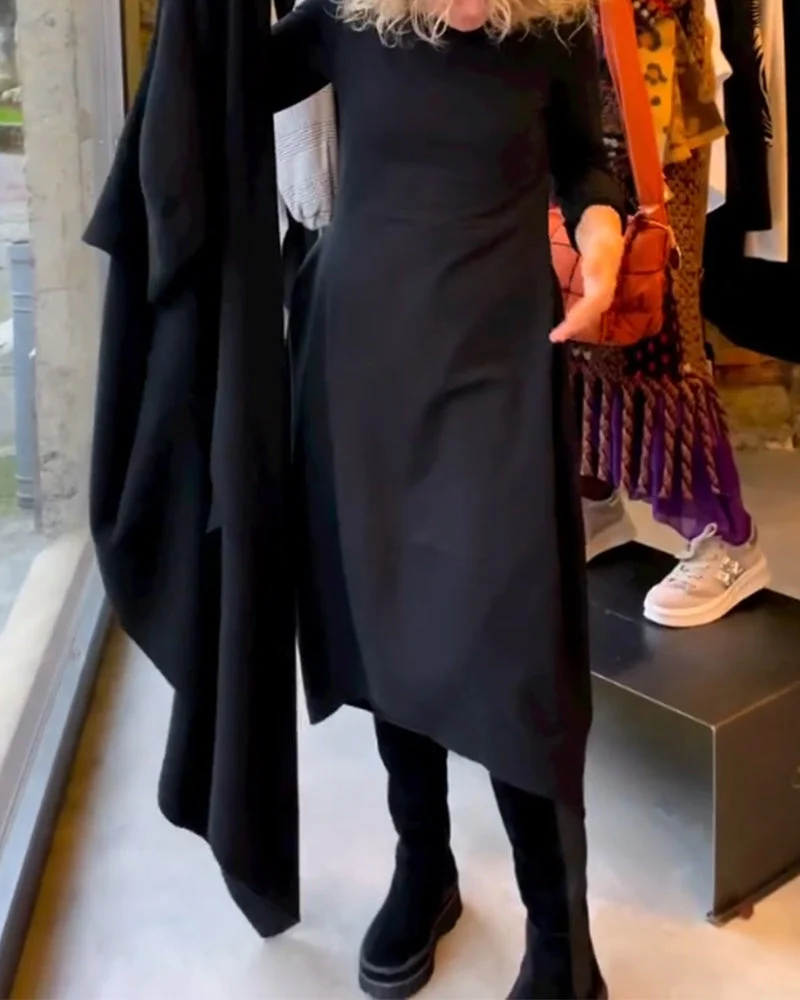 Einfarbiges Kleid