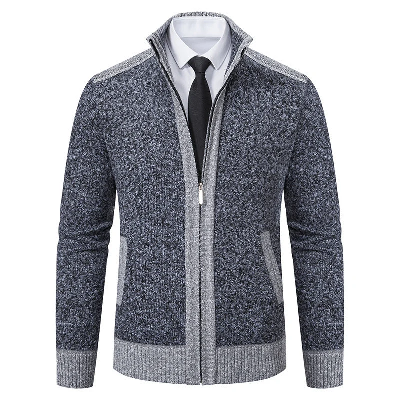 Herren Strickjacke mit hohem Kragen