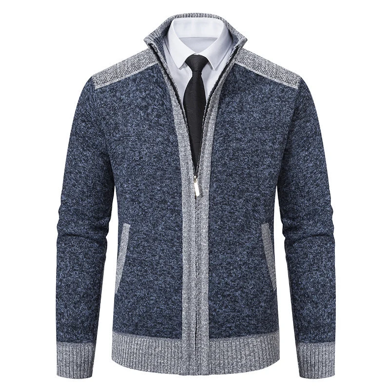 Herren Strickjacke mit hohem Kragen