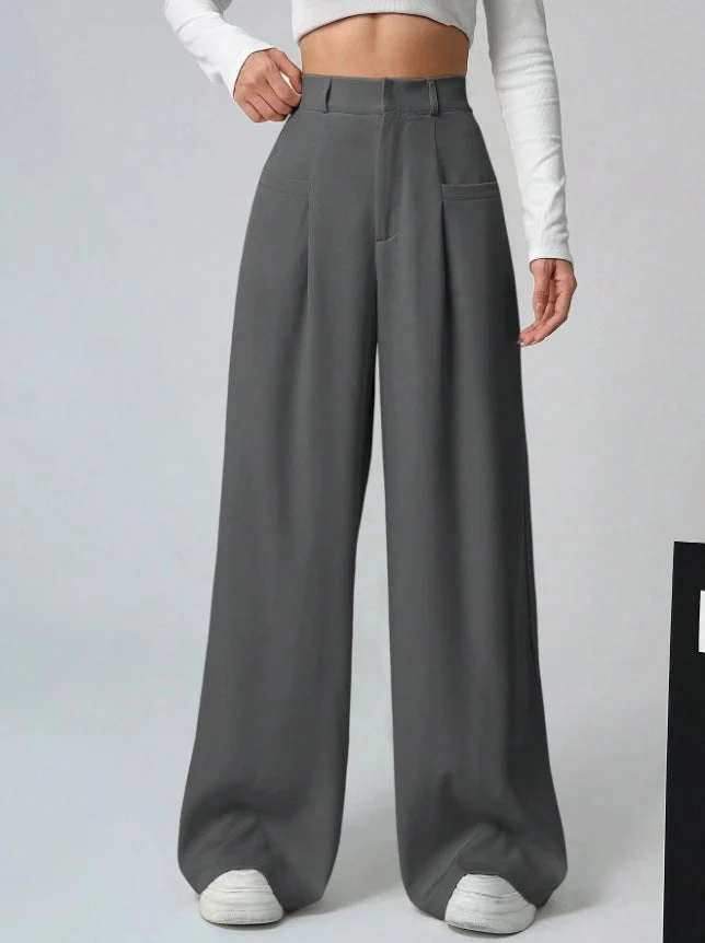 Damen Weite Bundfaltenhose