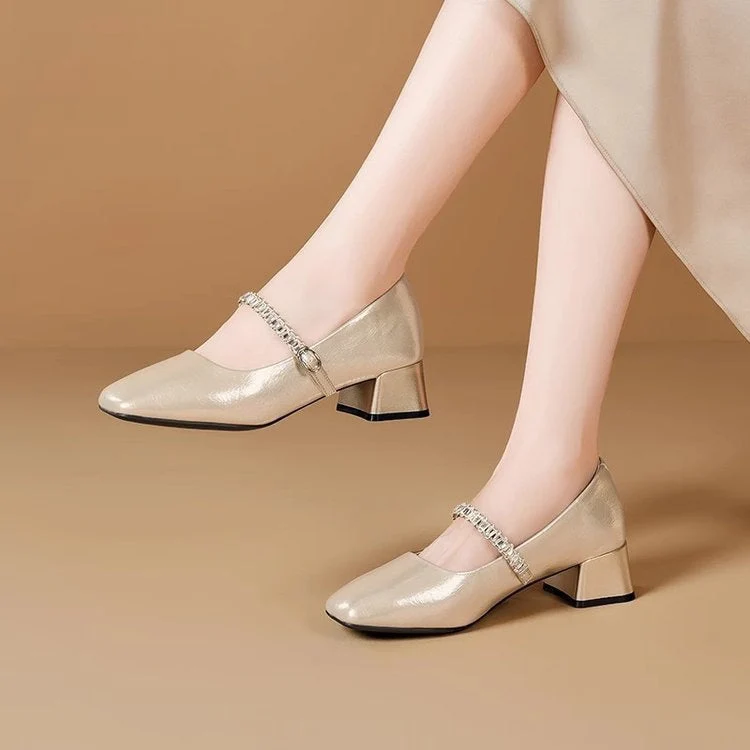 Damen Elegante und bequeme Pumps mit blockabsatz