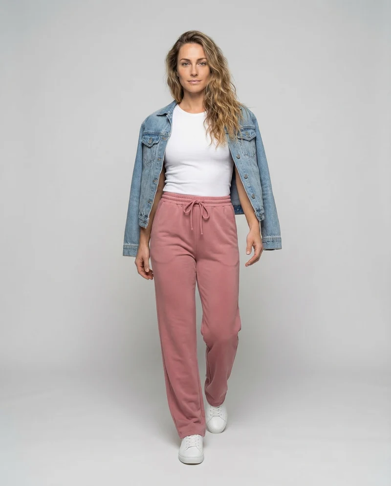 Damen Elegante Loungehose Weit