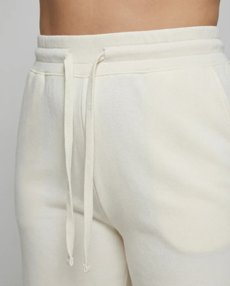 Damen nan hochgeschnittene weite Palazzo-Loungehose aus weichem Jersey mit Kordelzug