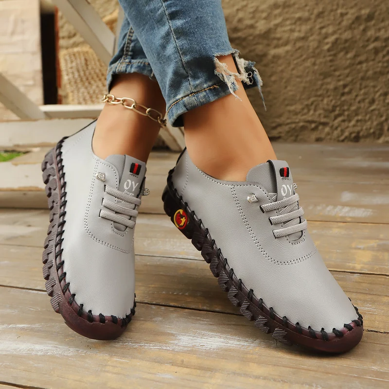 Damen Atmungsaktive und bequeme Freizeitschuhe mit elastischen Schnürsenkeln Nord Taschen