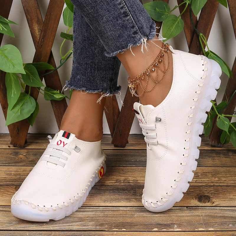 Damen Atmungsaktive und bequeme Freizeitschuhe mit elastischen Schnürsenkeln Nord Taschen