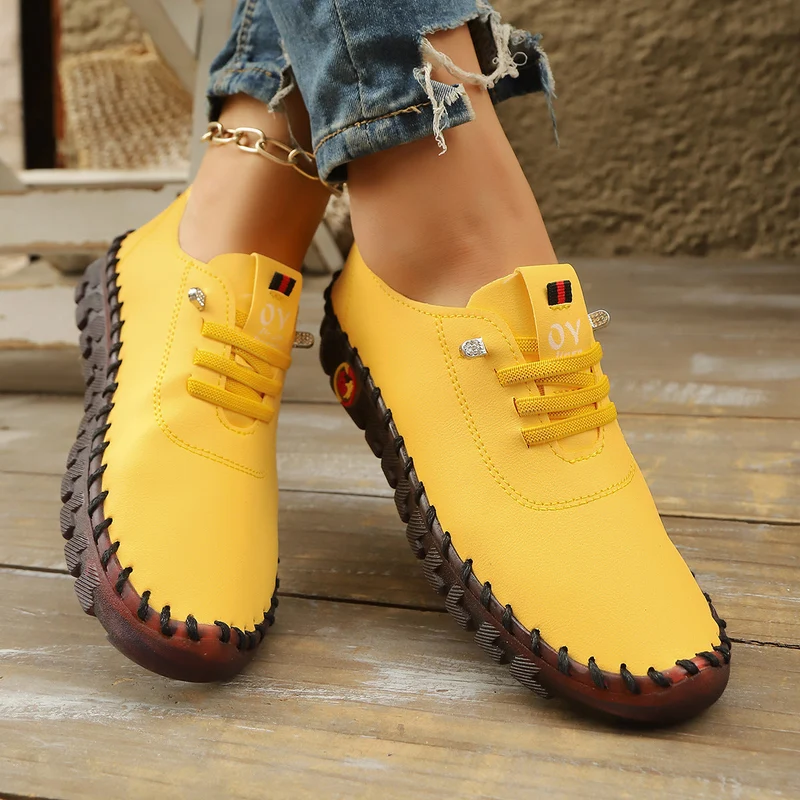 Damen Atmungsaktive und bequeme Freizeitschuhe mit elastischen Schnürsenkeln Nord Taschen