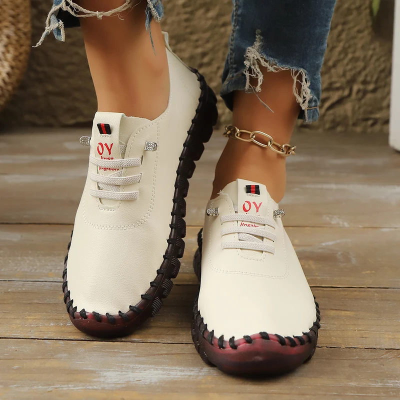 Damen Atmungsaktive und bequeme Freizeitschuhe mit elastischen Schnürsenkeln Nord Taschen