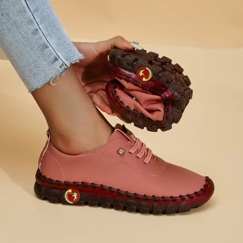 Damen Atmungsaktive und bequeme Freizeitschuhe mit elastischen Schnürsenkeln Nord Taschen