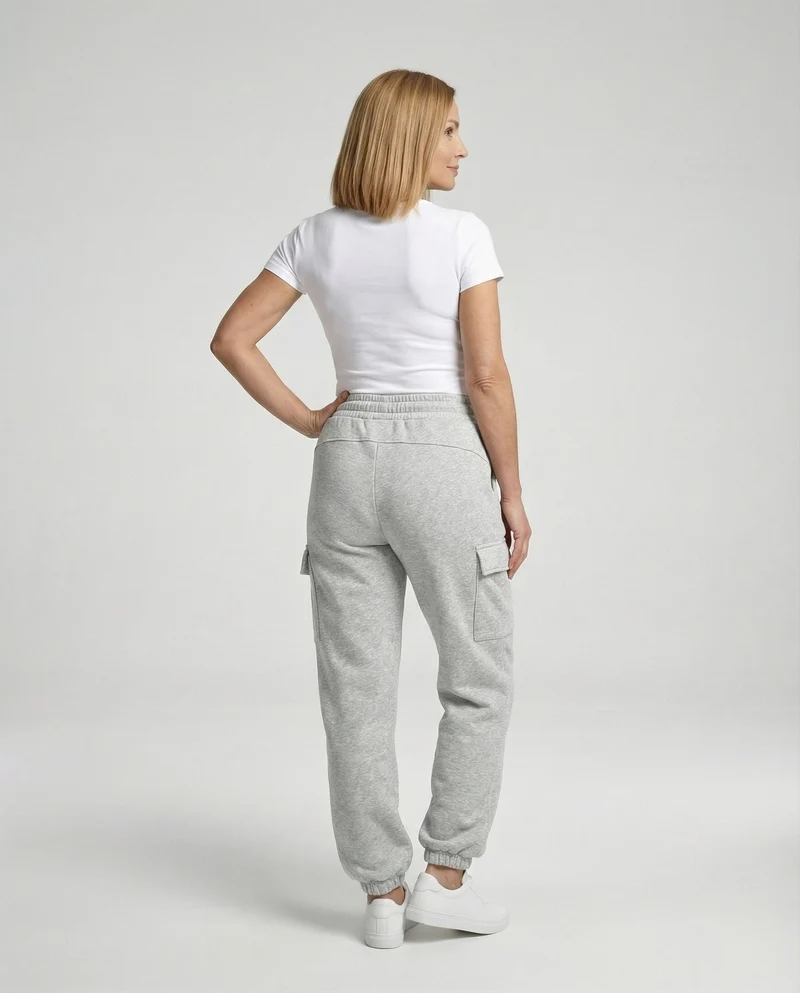 Damen Bequeme Cargo-Hose mit elastischem Bund