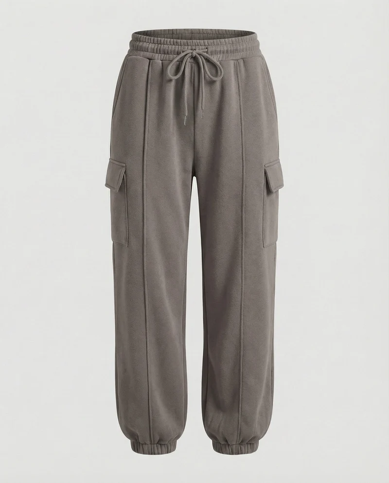 Damen Bequeme Cargo-Hose mit elastischem Bund