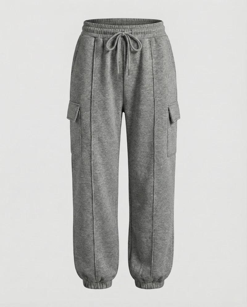 Damen Bequeme Cargo-Hose mit elastischem Bund
