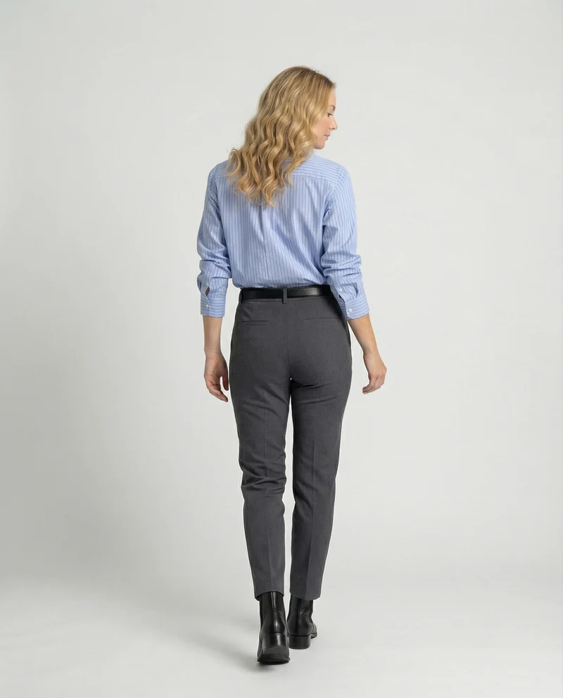 Damen Hemdbluse gestreift elegant geschnitten