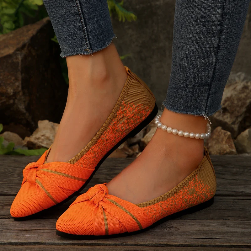 Damen Ballerina Schuhe mit eleganter Schleife