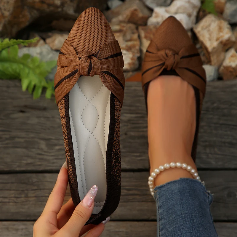 Damen Ballerina Schuhe mit eleganter Schleife