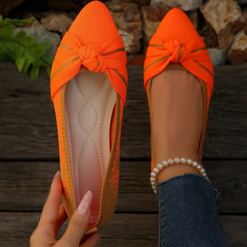 Damen Ballerina Schuhe mit eleganter Schleife
