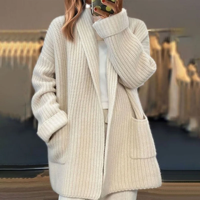 Gemütlicher Wollmix-Cardigan für Frauen